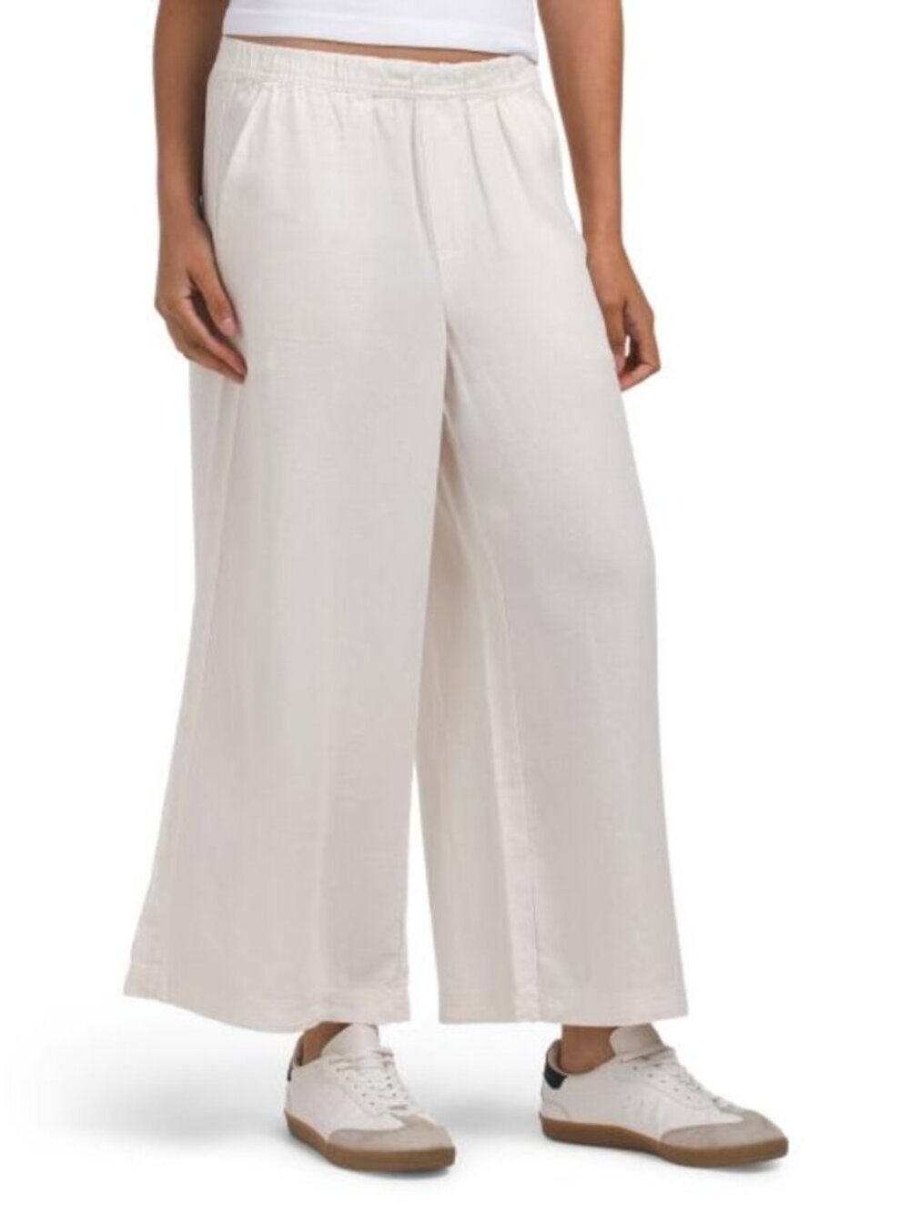SPLENDID Linen Blend Angie Cropped Palazzo Pants